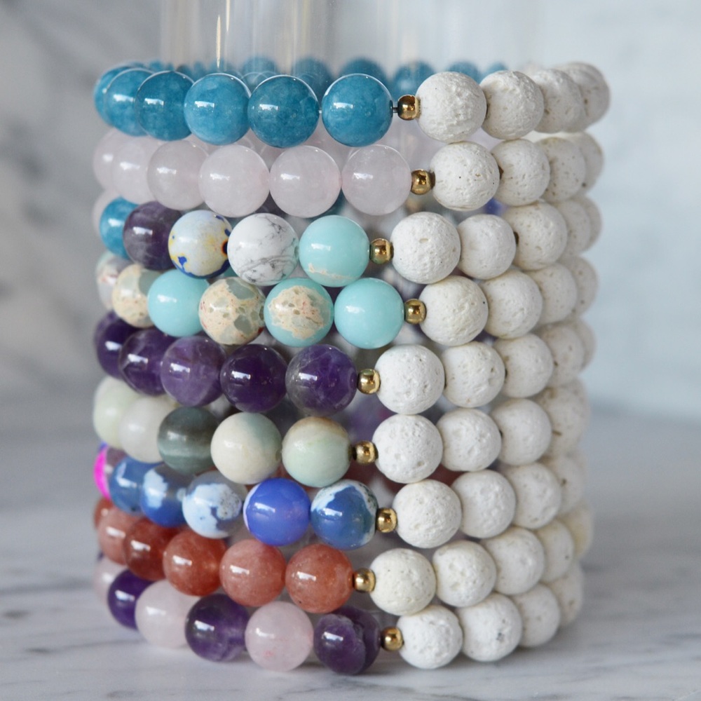 Gemstone Diffuser Aromatherapy Beaded Bracelets